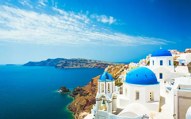 Church in Oia (Santorini, Greece).